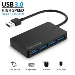 MTG USB 3.0 Hub with 4 Ports USB A and Type C Adapter - High-Speed Data Transfer, Plug and Play, Easy-to-Use